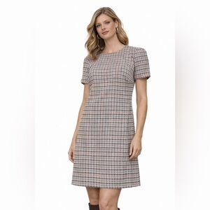 Calvin Klein Checkered Short Sleeve Sheath Dress Women’s Size 8